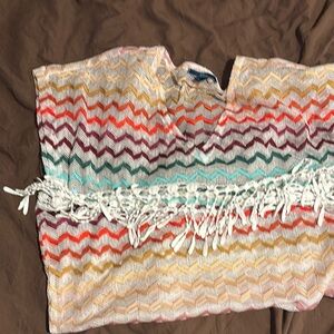 Chevron Patterned Swim Coverup